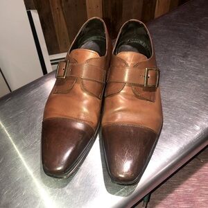 Paul Fredrick Italian leather dress shoes two-tone size 9